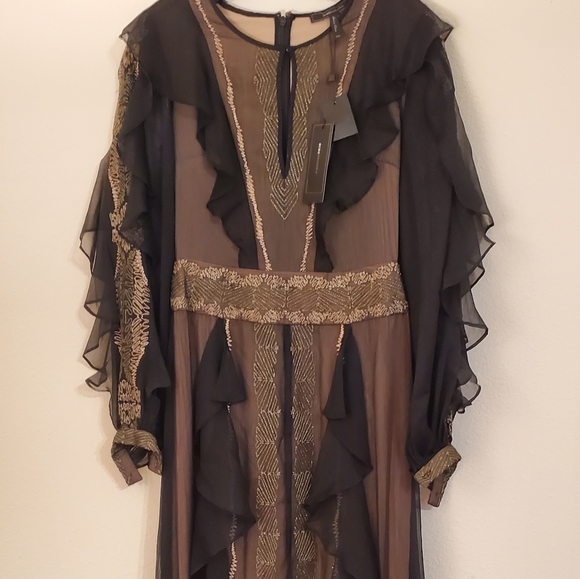 BCBG MAXAZRIA Embroidered Maxi Dress 2 NWT - Picture 6 of 6